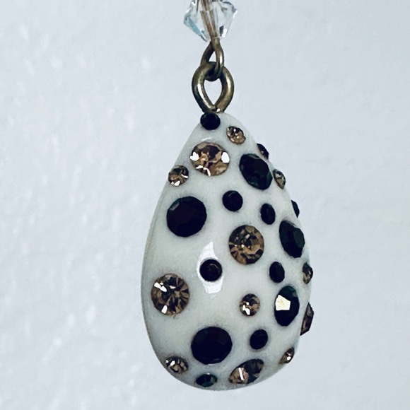 Betsey Johnson Rare Lucite and Bling Drop Earrings - Picture 8 of 8